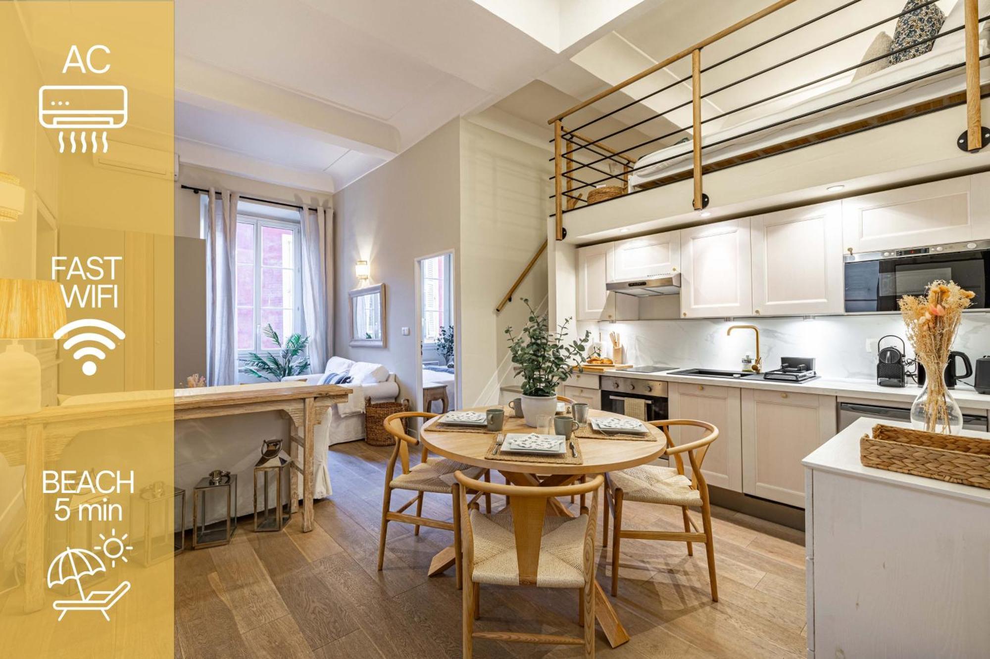 New!Chic Oasis Apt, Heart Of Nice, Family Friendly, Walking To The Beach! Luaran gambar